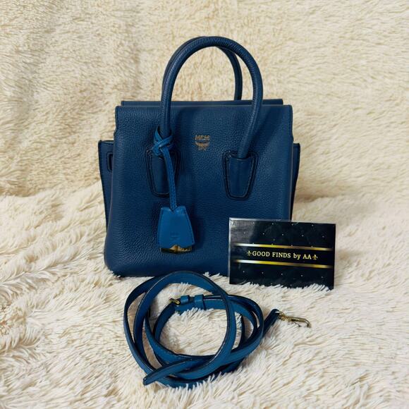 MCM Mini Milla Park Avenue Tote Bag - Navy - Picture 2 of 14